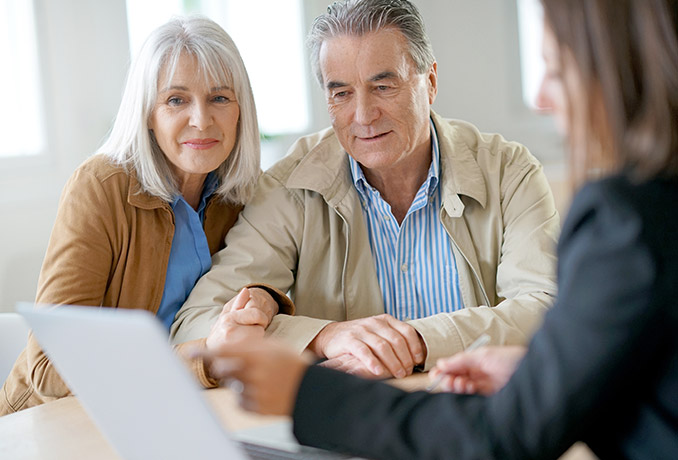 couple talking with financial advisor