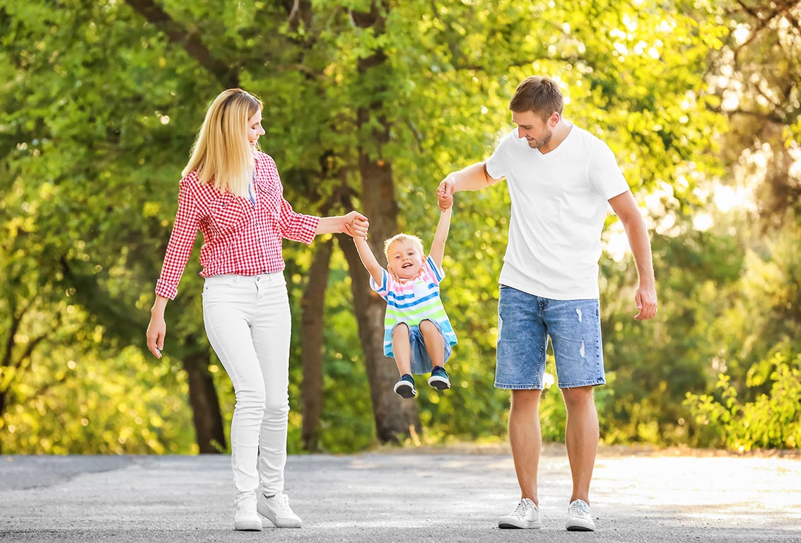 couple with young son