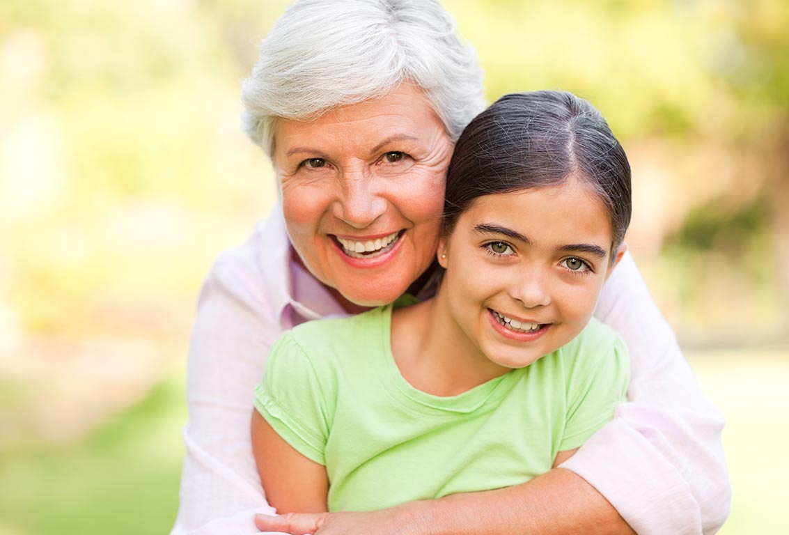 woman with granddaughter