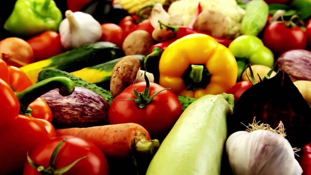 Assorted vegetables.