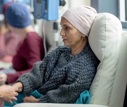 chemo patient receiving treatment