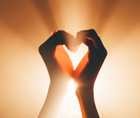 hands in a heart shape